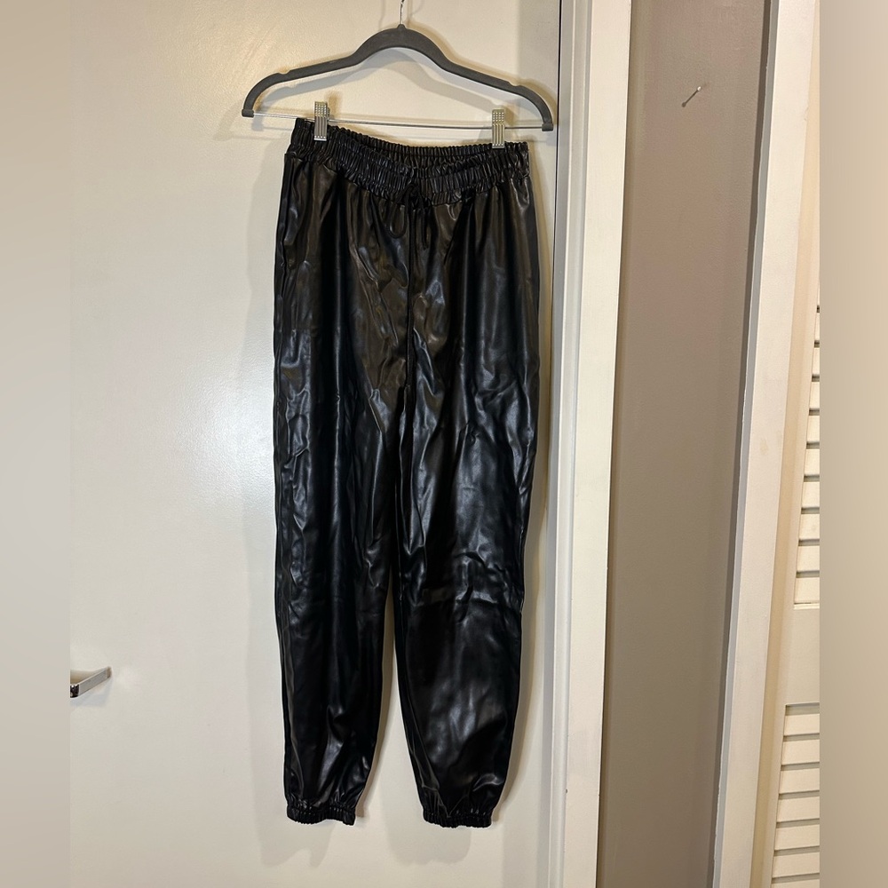 Leather Joggers